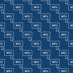 mouse click on math button mathematics blue vector image