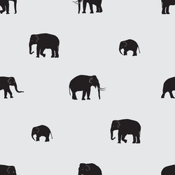 Shadow elephants seamless pattern eps10 vector