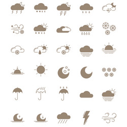 clouds icons set of in different form vector image