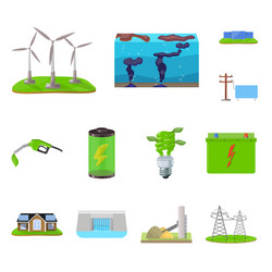 Design ecology and nature symbol set vector