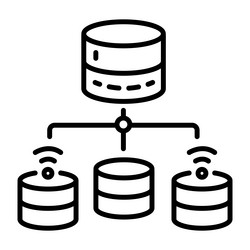 database cluster vector image