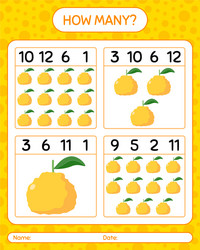 How many counting game with ugli worksheet vector