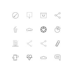 internet of things linear thin icons set outlined vector image