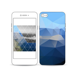 mobile smartphone with an example of the screen vector image