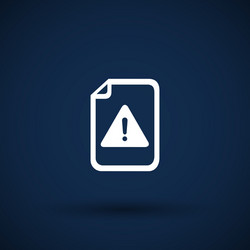security warning in browser icon alert bug vector image