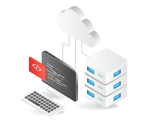 Flat isometric 3d programming language for server vector