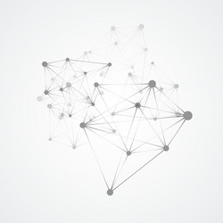 network connection modern design abstract science vector image