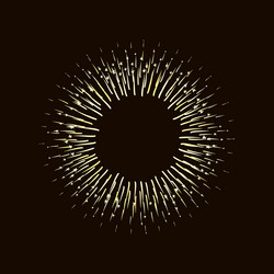 exploding firework burst in vintage style retro vector image