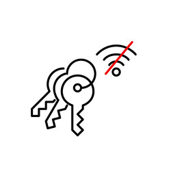 bunch of keys and no wi-fi symbol offline access vector image