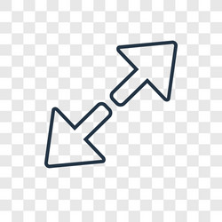 diagonal arrow concept linear icon isolated vector image