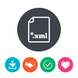 file document icon download xml button vector image