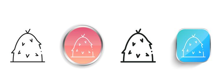 haystack icon thin linear regular and button vector image