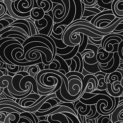 Waving curls seamless pattern vector