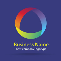 Abstract colored logtype for company branding vector