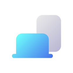 devices pixel perfect flat gradient two-color ui vector image