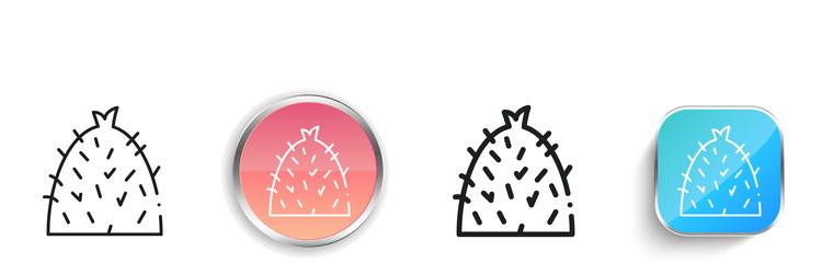 haystack icon thin linear regular and button vector image