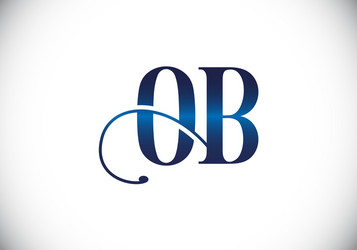 Initial monogram letter o b logo design template Vector Image