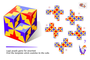 logic puzzle game for smartest find template vector image