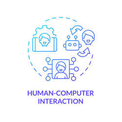 thin line gradient human computer interaction vector image