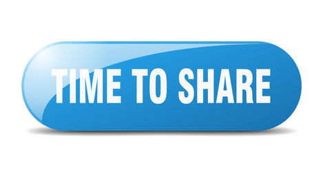 Time to share button sign key push vector