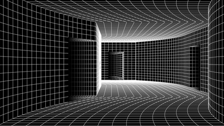 abstract y2k styled computer background sci-fi vector image