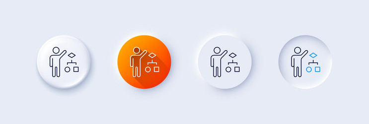 algorithm line icon business management sign vector image