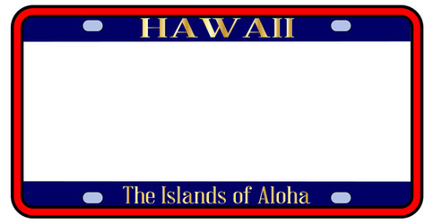 Hawaii License Plate Vector Images (33)