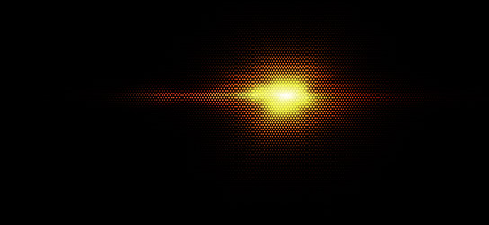 mosaic image of light source from hexagons vector image