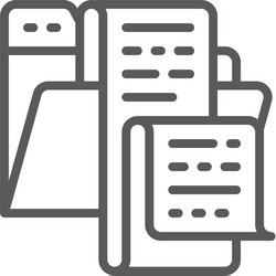 open folder with documents file list jobs vector image