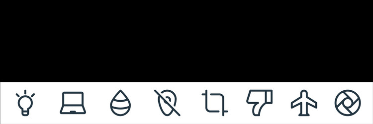 user interface line icons linear set quality vector image