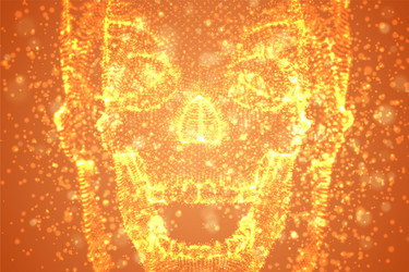 abstract background with particles in form vector image