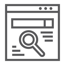 browser line icon webpage and internet vector image