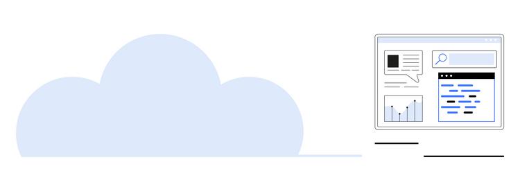 cloud technology and data analytics platform vector image