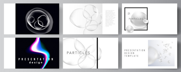layout of the presentation slides vector image