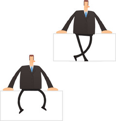 set of funny cartoon businessman vector