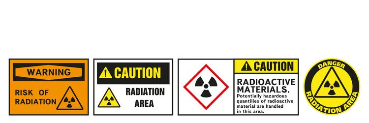 Class 6 danger signs radiation and biohazard Vector Image