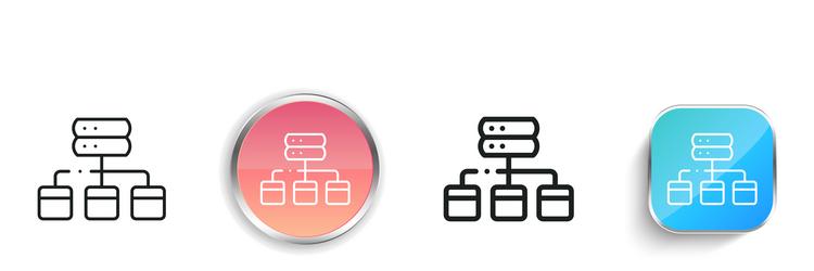 data modelling icon thin linear regular vector image