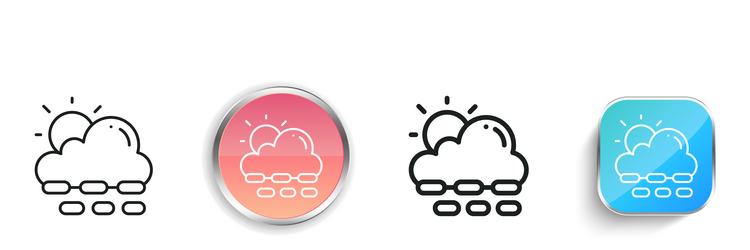 haze icon thin linear regular and button style vector image