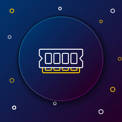 line ram random access memory icon isolated vector image