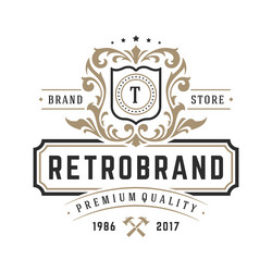 luxury logo template object for logotype Vector Image