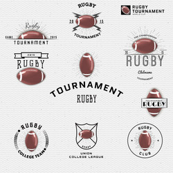 Rugby Sport Badges & Labels vector