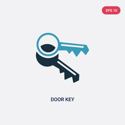 two color door key icon from smart home concept vector image