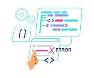 web development and programming banner design vector image