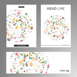 Frame design minimalistic line with dots vector