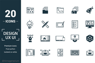 Ui icon set include creative elements search done vector