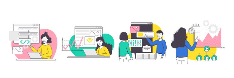 app dev professional developing software vector image