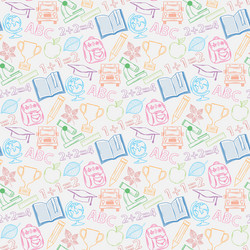 Seamless pattern back to school vector