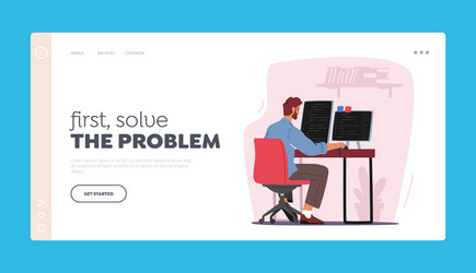 web development website programming landing page vector