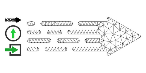 web network transition arrow icon vector image