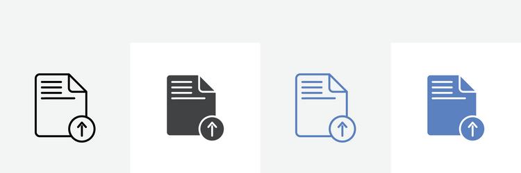 file upload icon set use for web ui or app vector image